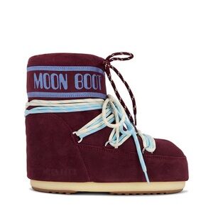 Moon Boot Icon Low Laces in Burgundy